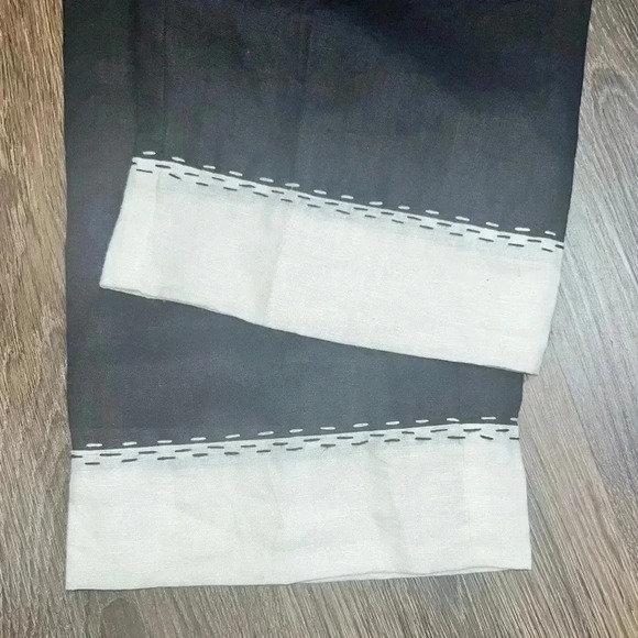Sara Isabella 100% Linen Cropped  Color Block Pants‎ Sz 6 - Picture 3 of 11